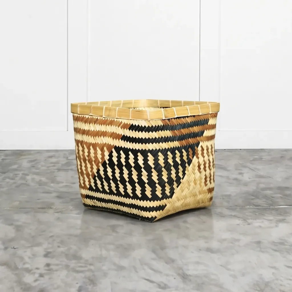 Bamboo Square Basket